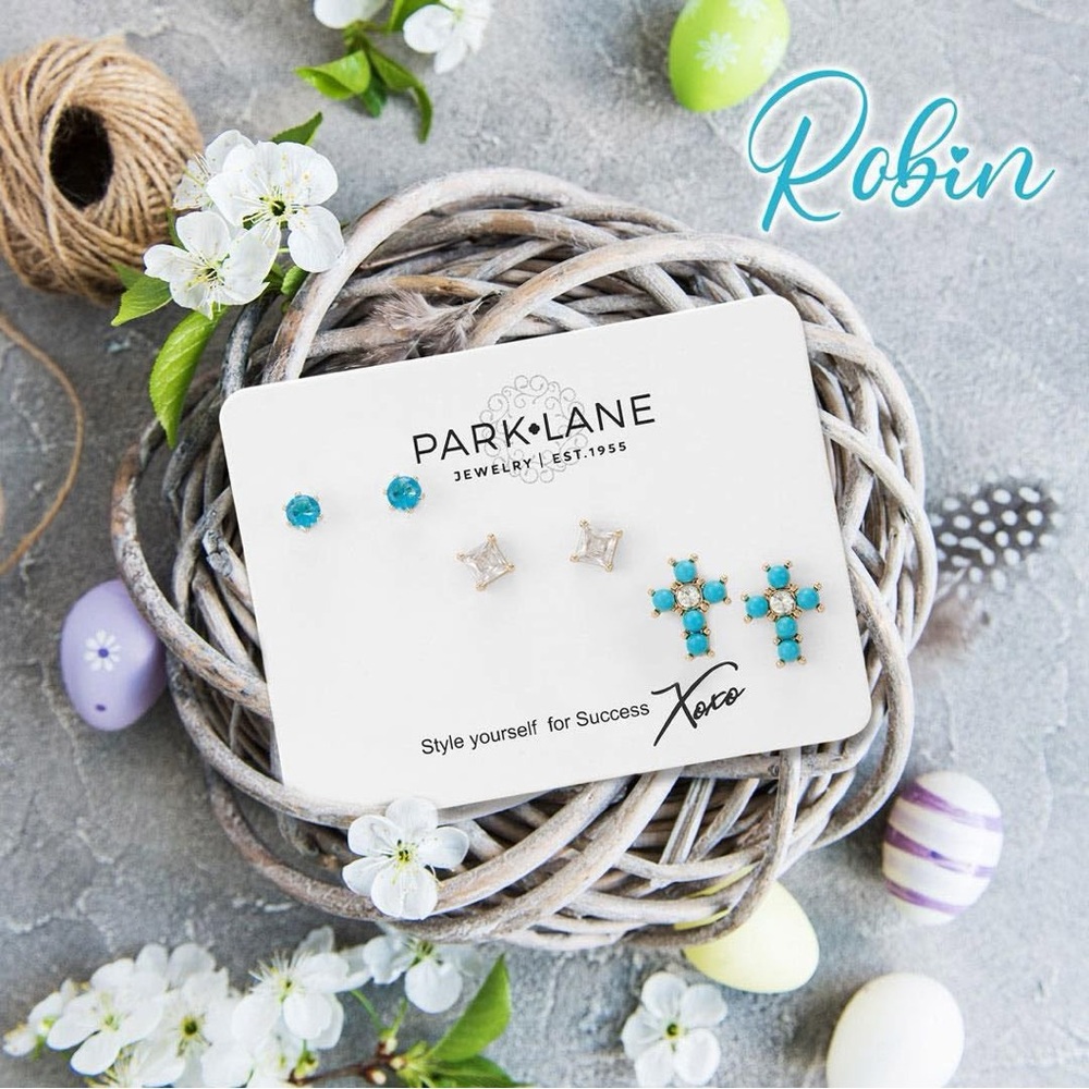 Park Lane Turquoise and Silver Earrings Set